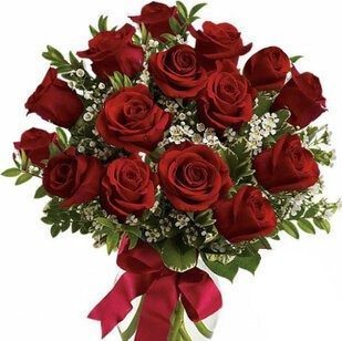 15 red roses with greenery | Flower Delivery Krasnodar